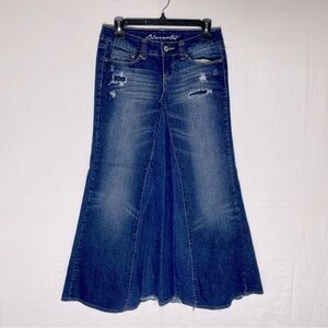 Vintage Upcycled Bluenotes Denim Jeans Midi Skirt 6